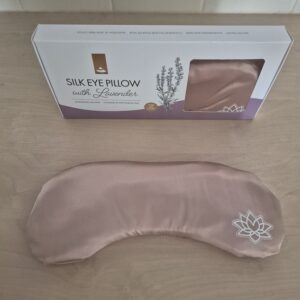 Zijden oogkussen rosé met lavendel