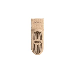 Beige SOXS Pilates sokken met antislip tijdens Pilates