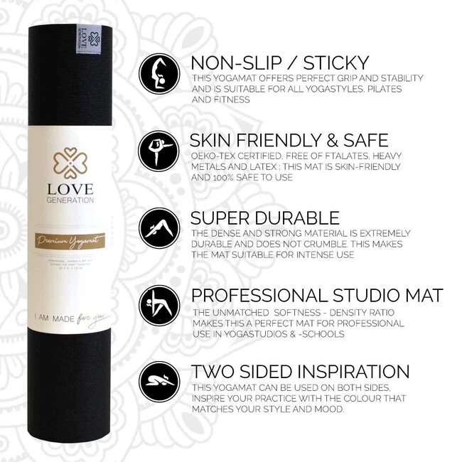 premium-yogamat-6mm-diamond-black (2) Love Generation Premium Yogamat in Diamond Black, 6 mm dik