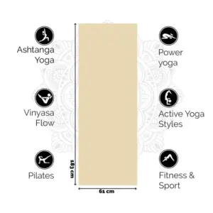 Love Generation Premium Yogamat in Sacred Sand, 6 mm dik